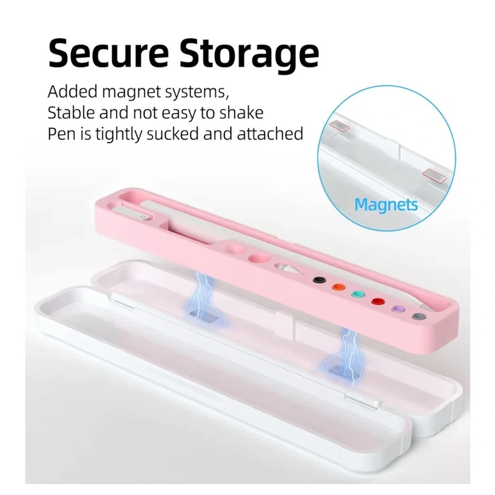 Pink Stylus Pen Case with Charging Capability